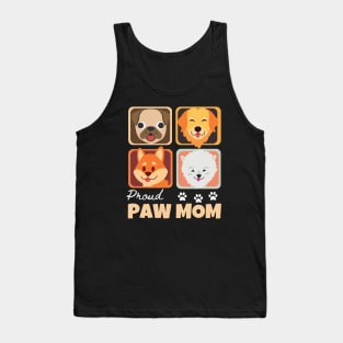Paw Mom Cute Dog Valentine Gift Tank Top